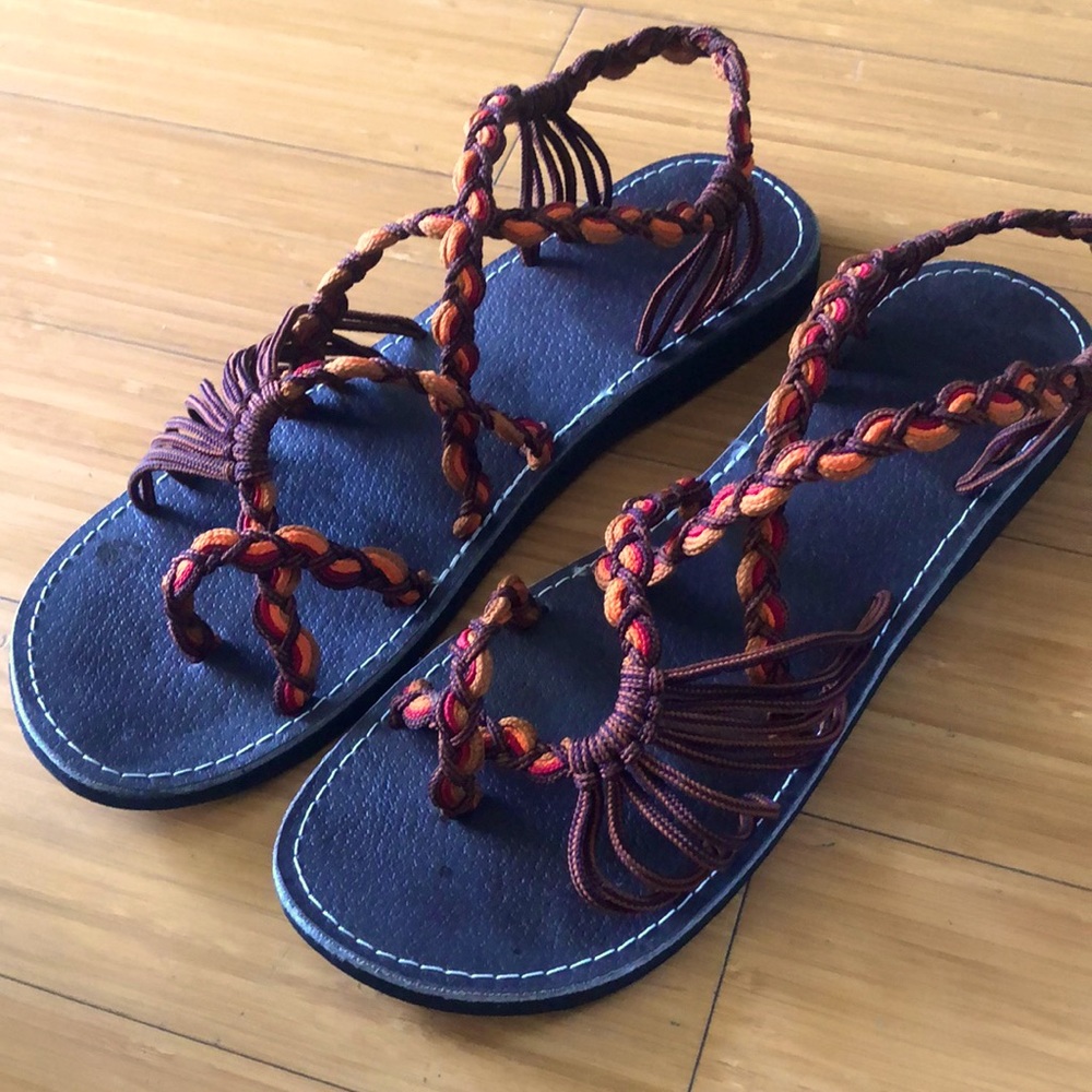 S Freeway Braided Strappy Sandals - Sz 10